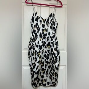 superdown Black and Gold Midi Dress